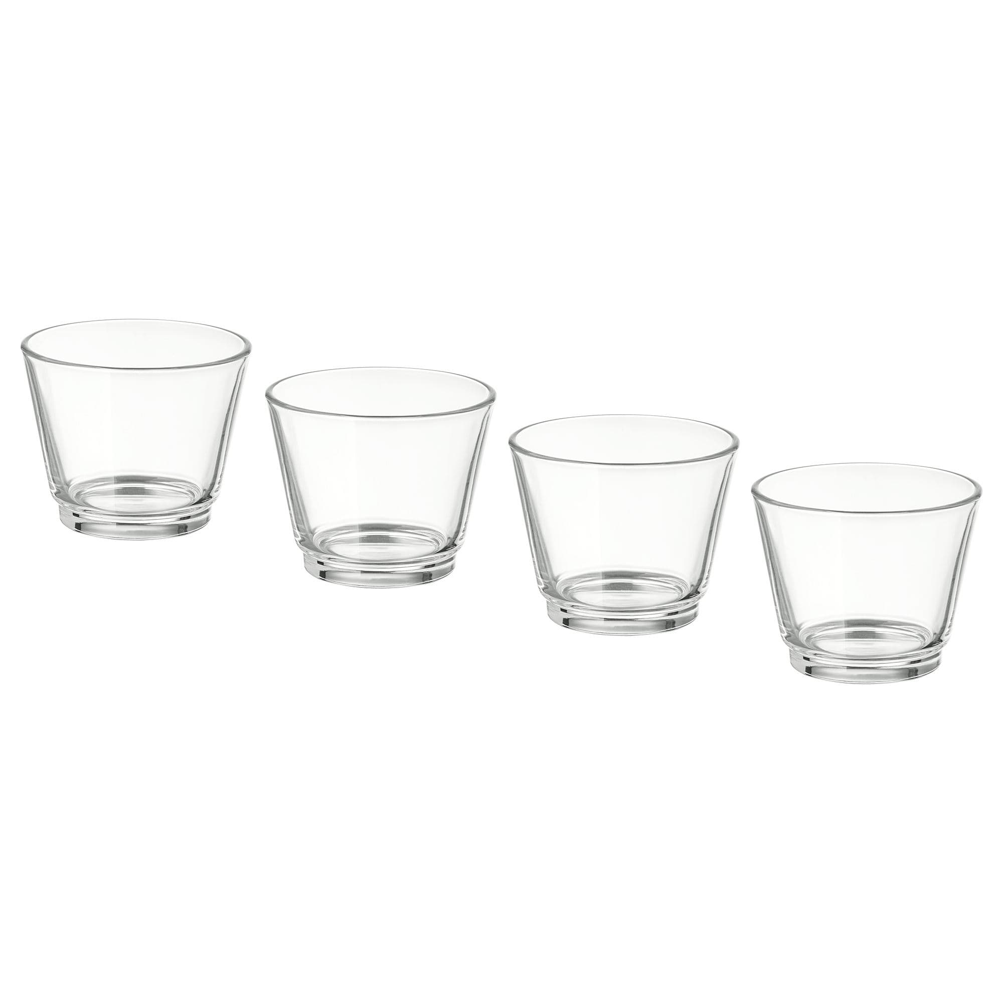 Cam Tealight Mumluk - Cam Ek Bilgi Gıda Servisi İçin Kullanılabilir 4'lı