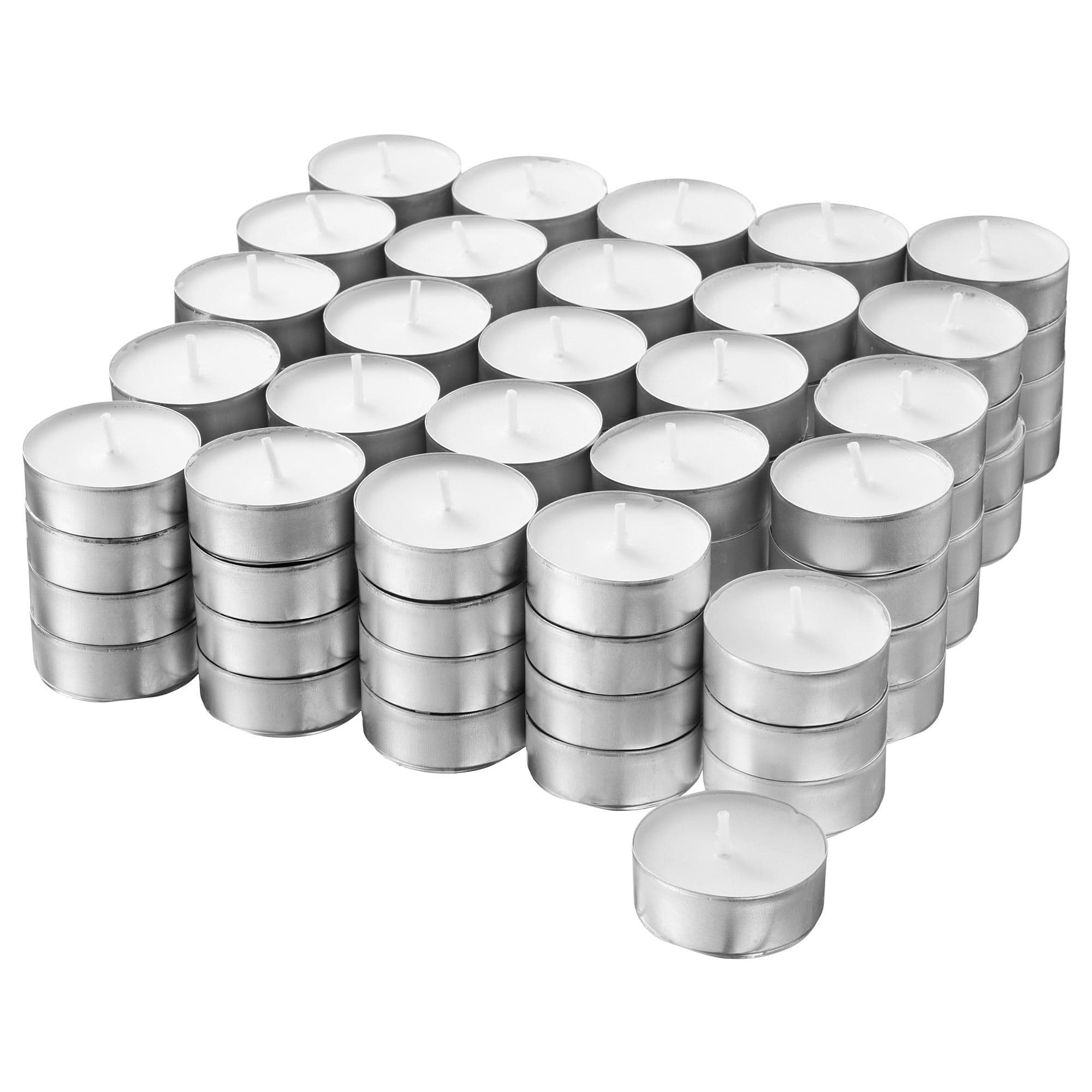 Beyaz 4 Saat Tealight Mum - Beyaz Yanma Süresi 4 Saat 100'lı