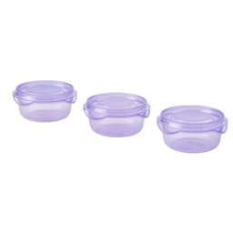 Plastik Saklama Kabı Seti - Lila 70 ml 3'lı